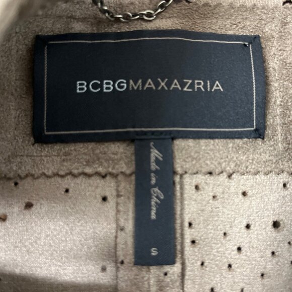 BCBGMAXAZRIA Womens Brown Crop Jacket With Zipper Closure Size S - Picture 5 of 7